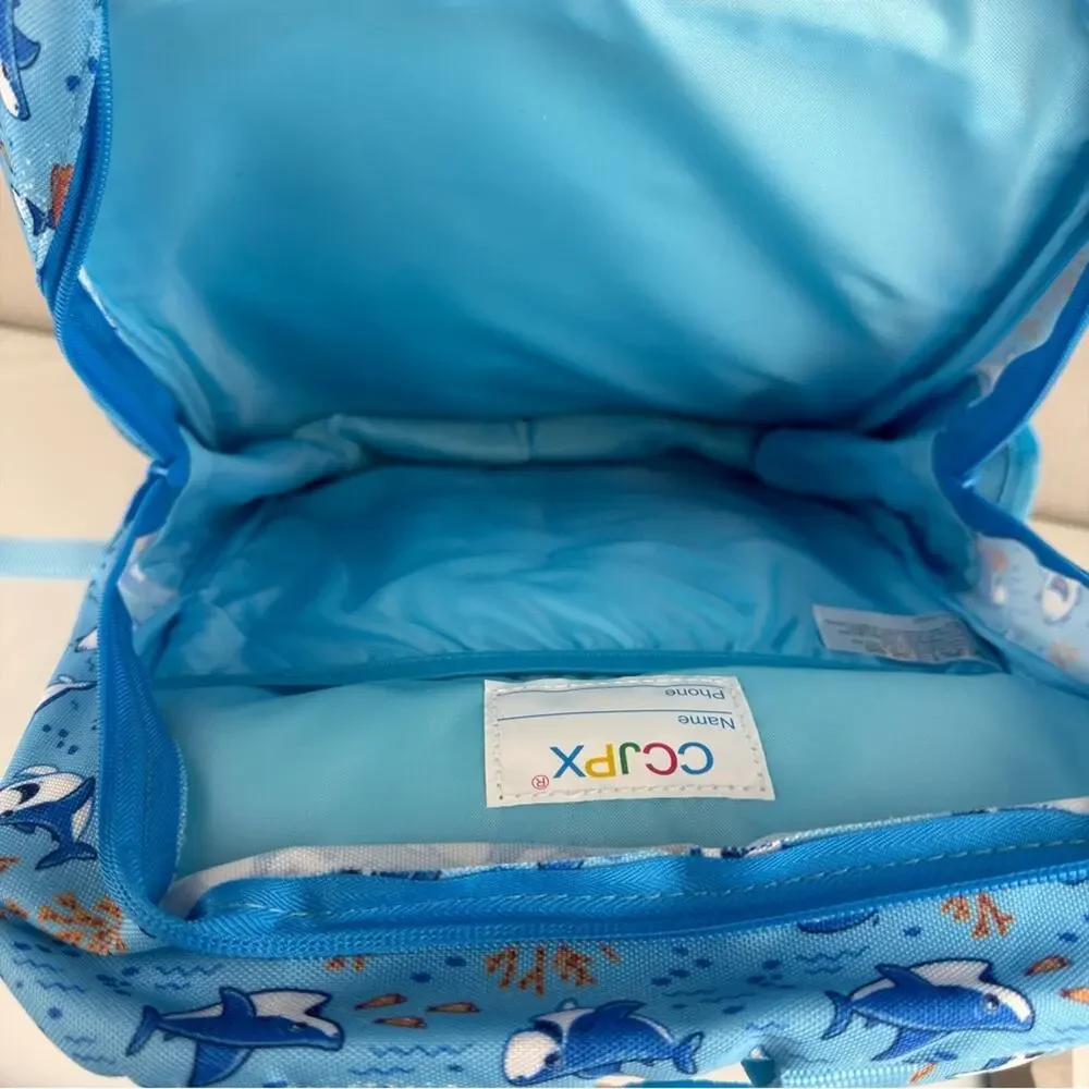 NWOT CCJPX 3PCS Shark Backpack for Boys, 16 Inch Kids Water Resistant Preschool